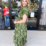 The Kailey Midi Dress - Olive-500 Midi-ENTRO-July & June Women's Fashion Boutique Located in San Antonio, Texas