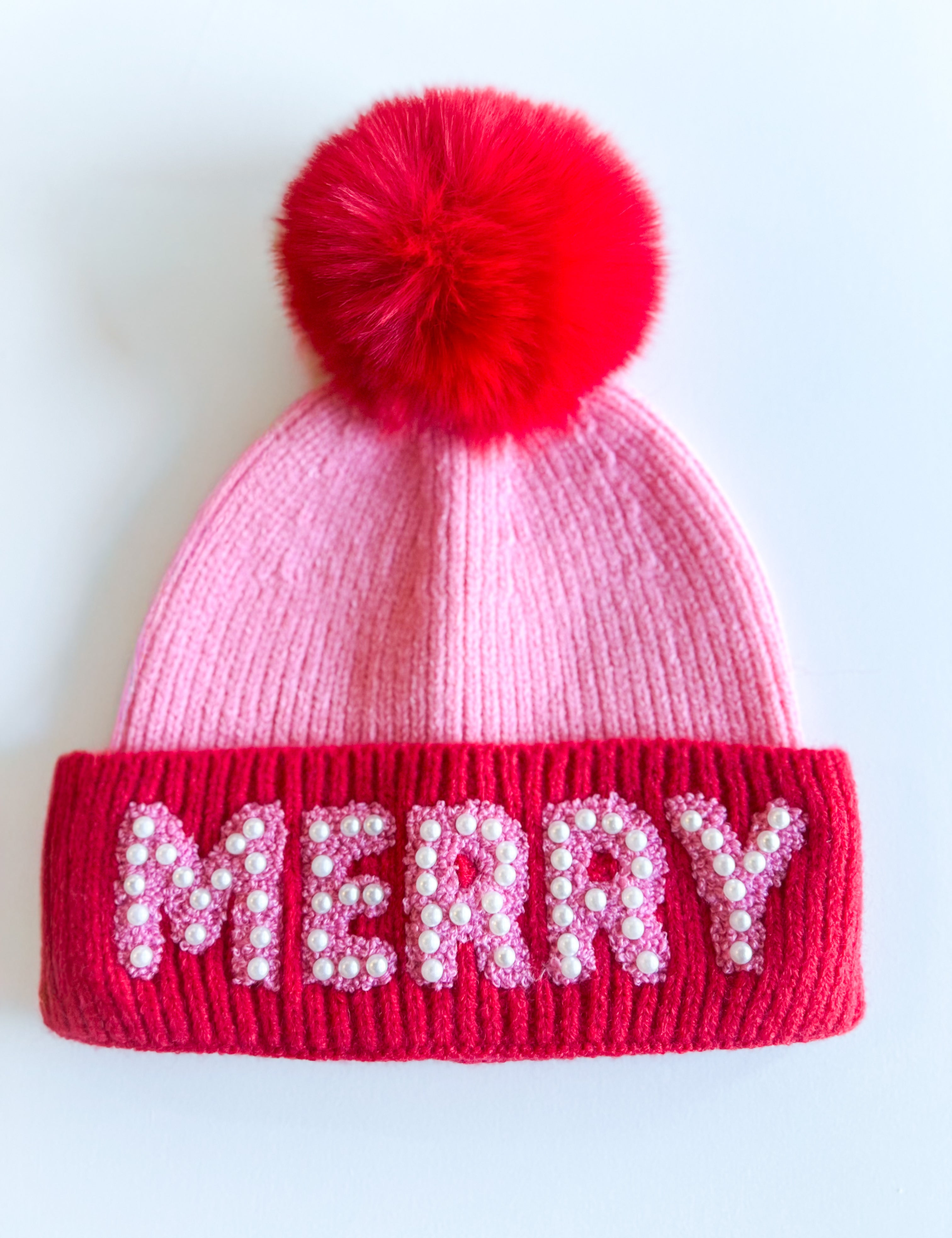 Merry Beanie W/ Pearls-130 Accessories-SHIRALEAH-July & June Women's Fashion Boutique Located in San Antonio, Texas