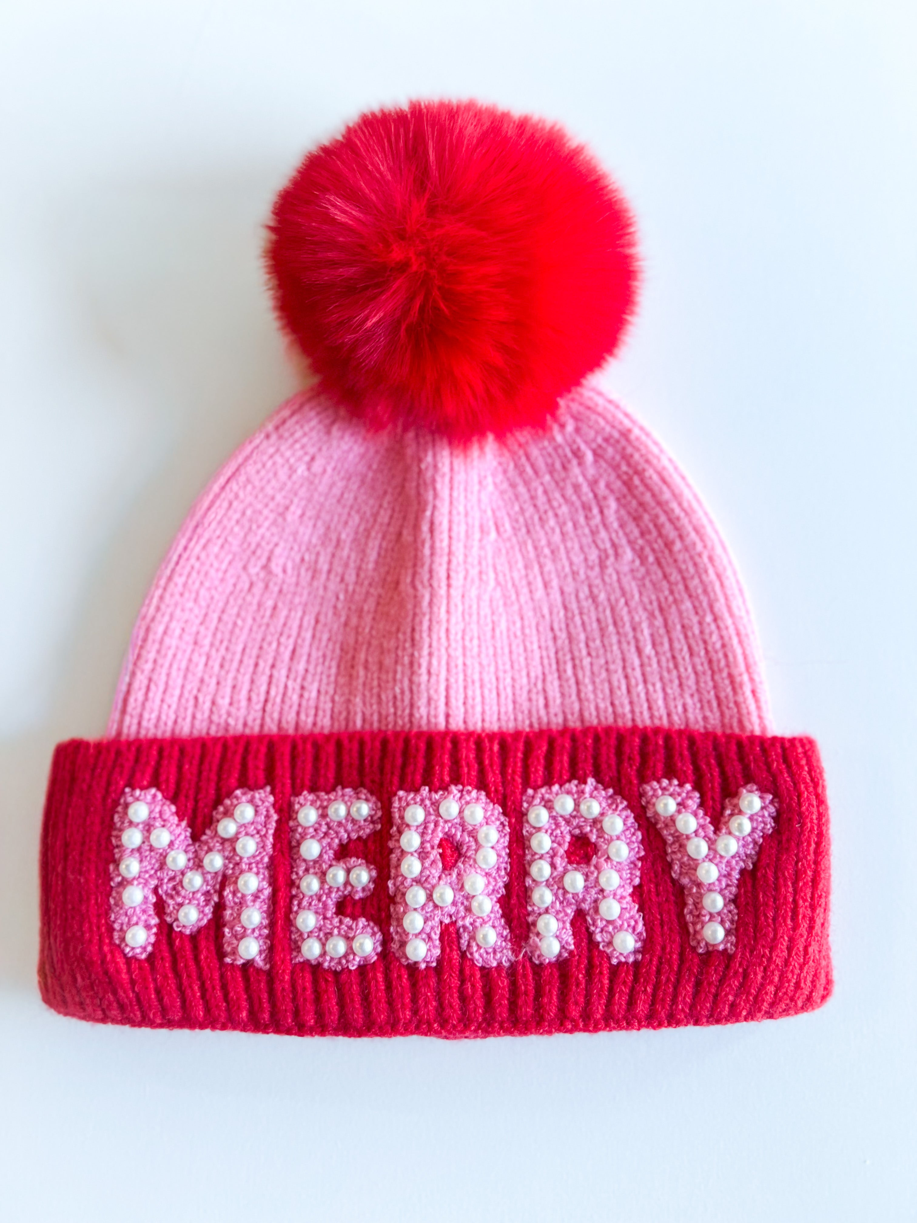 Merry Beanie W/ Pearls-130 Accessories-SHIRALEAH-July & June Women's Fashion Boutique Located in San Antonio, Texas
