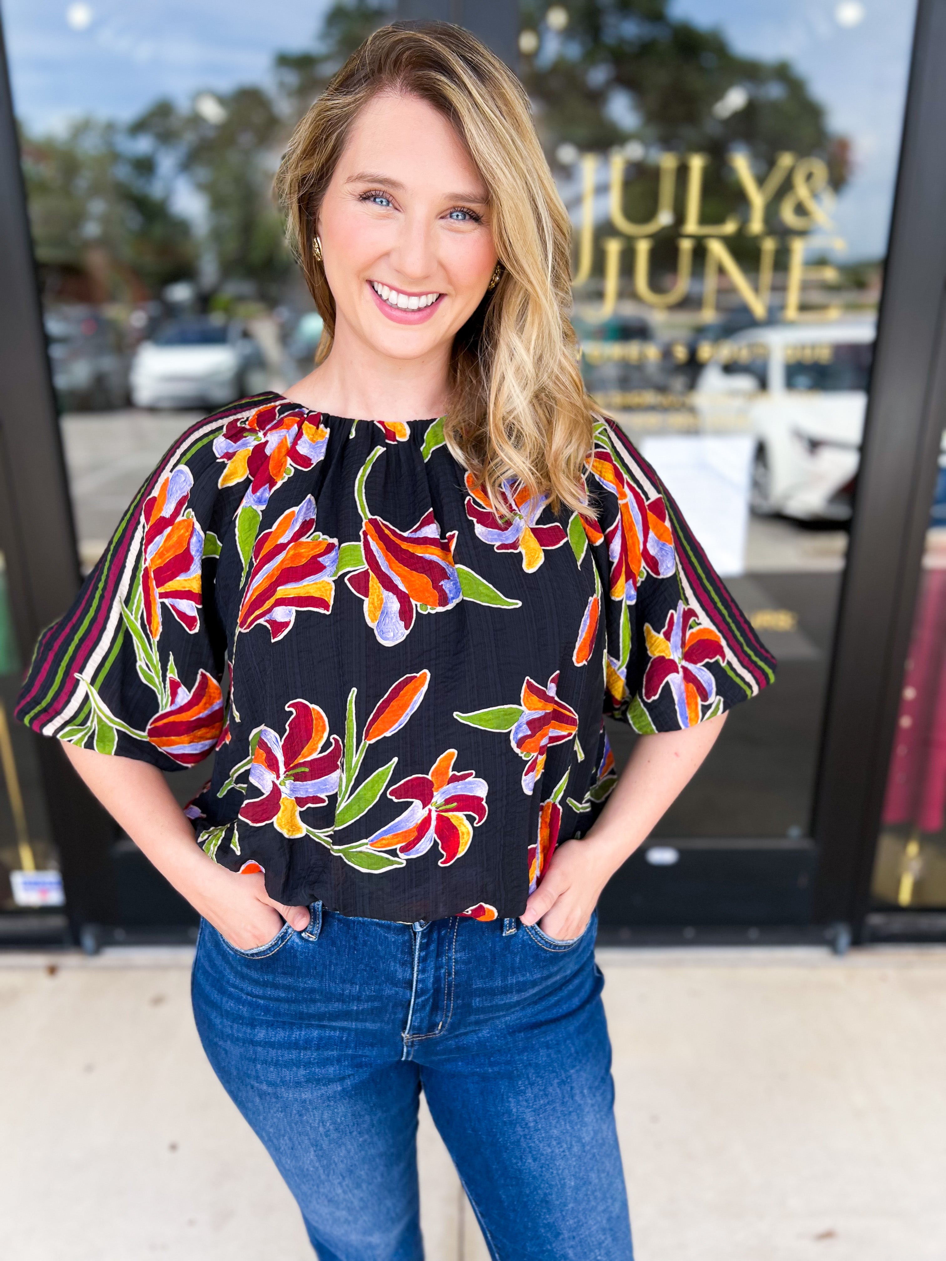 THML - The Astrid Blouse-200 Fashion Blouses-THML-July & June Women's Fashion Boutique Located in San Antonio, Texas