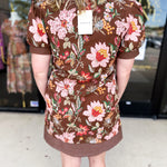The Julia Mini Dress - Brown-510 Mini-ENTRO-July & June Women's Fashion Boutique Located in San Antonio, Texas