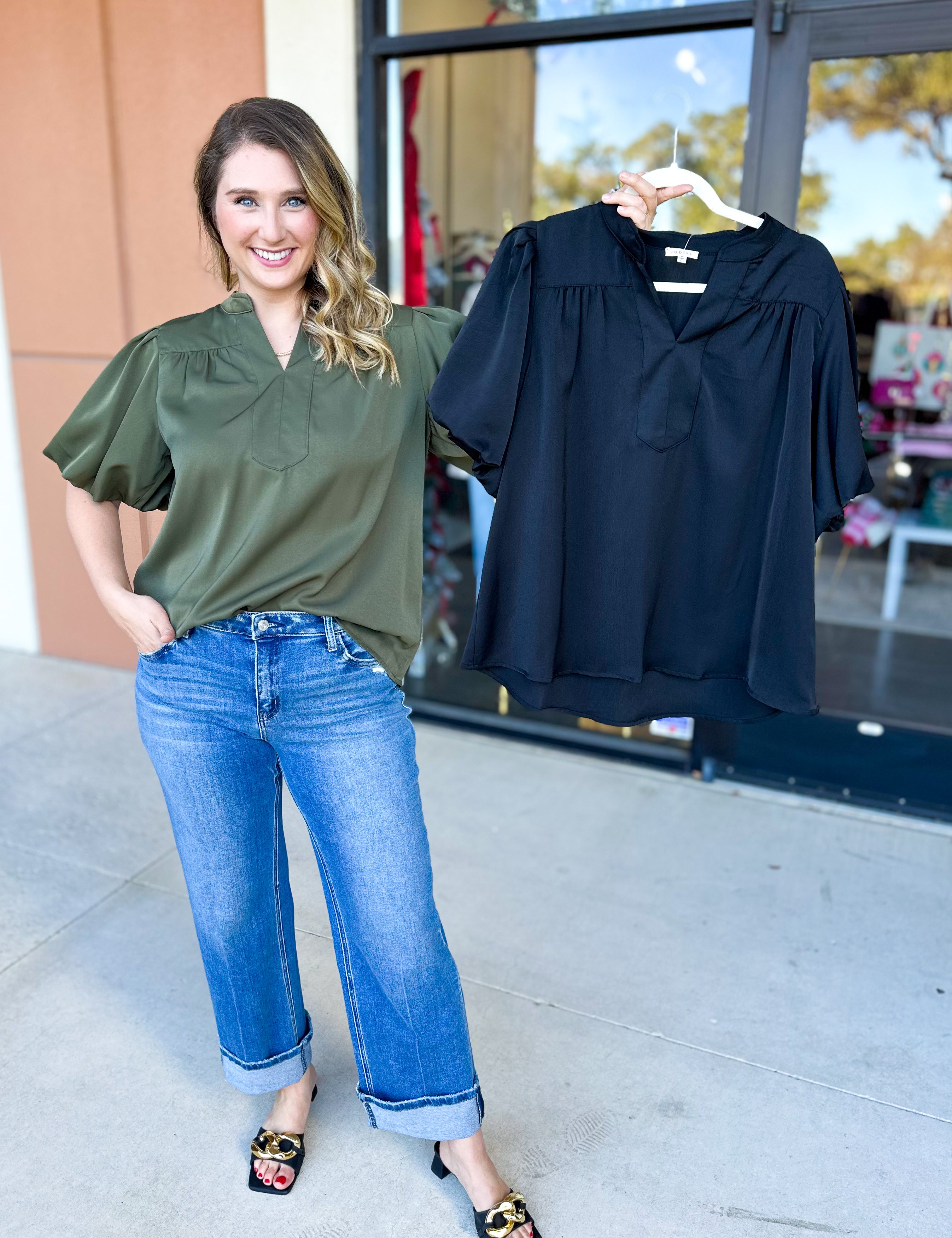 Back To Work Blouse - Black-200 Fashion Blouses-JODIFL-July & June Women's Fashion Boutique Located in San Antonio, Texas