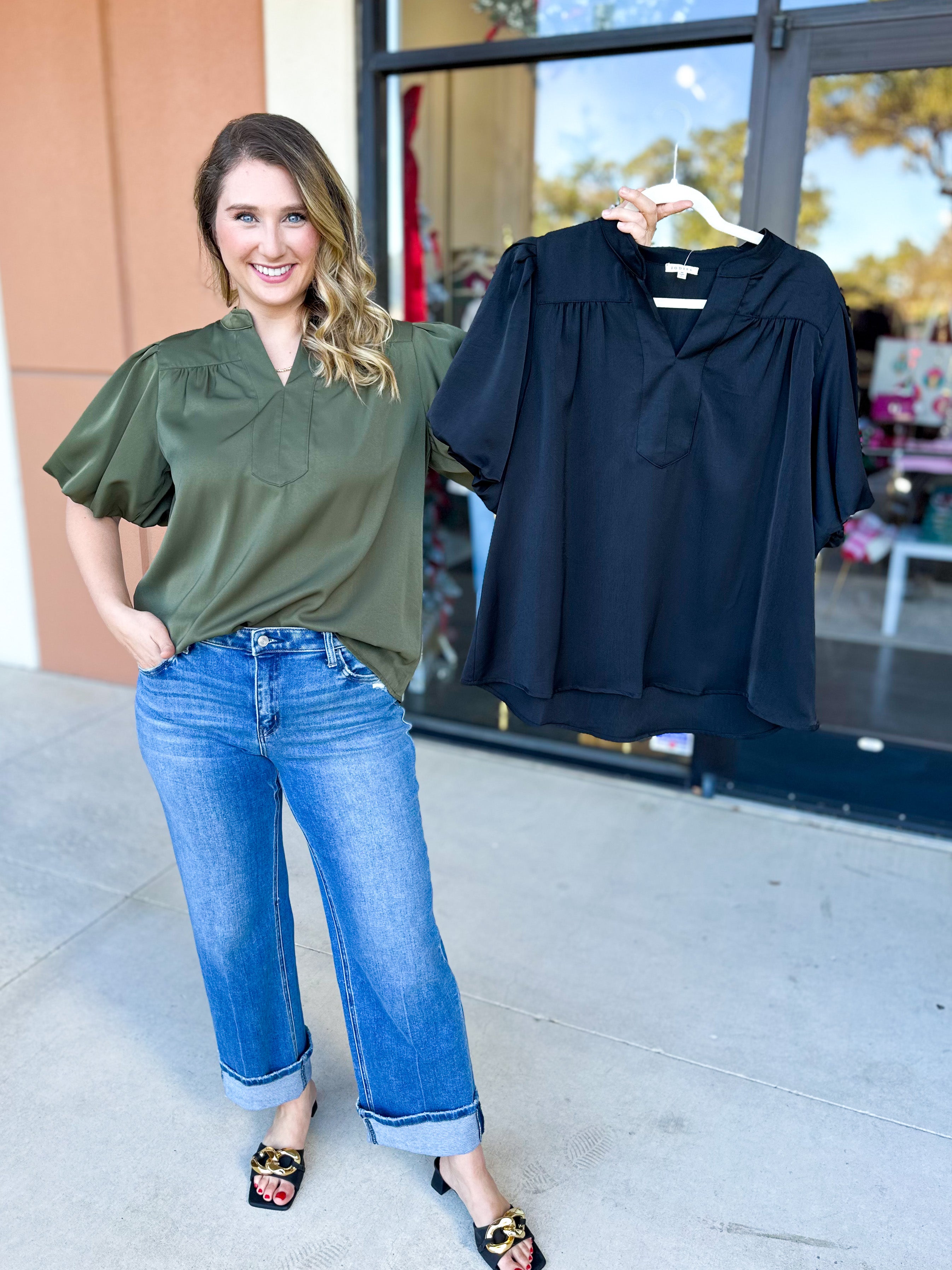 Back To Work Blouse - Black-200 Fashion Blouses-JODIFL-July & June Women's Fashion Boutique Located in San Antonio, Texas