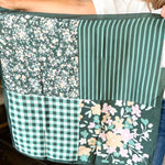 Floral Square Scarf - Green-130 ACCESSORIES-SHIRALEAH-July & June Women's Fashion Boutique Located in San Antonio, Texas