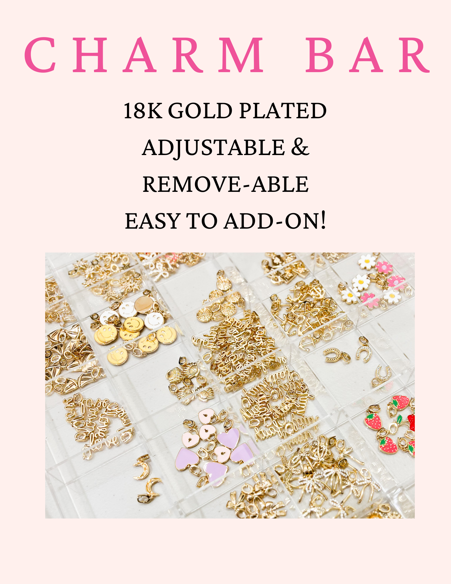 Charm Bar Experience - Bracelet Package - 1 Chain & 5 Charms-July & June Women's Boutique-July & June Women's Fashion Boutique Located in San Antonio, Texas