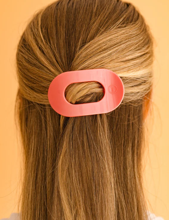 Teleties - Flat Round Hair Clips - Small - Calming Coral-110 Jewelry & Hair-Teleties-July & June Women's Fashion Boutique Located in San Antonio, Texas
