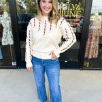 THML - Threaded Oat Sweater-230 Sweaters/Cardis-THML-July & June Women's Fashion Boutique Located in San Antonio, Texas