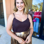 Elevated Everyday Cami - Chocolate-200 Fashion Blouses-SKIES ARE BLUE-July & June Women's Fashion Boutique Located in San Antonio, Texas