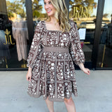 The Wrenlee Mini Dress - Chocolate Brown-510 Mini-POLOGRAM-July & June Women's Fashion Boutique Located in San Antonio, Texas
