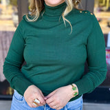 Classic Turtleneck Sweater Top - Hunter Green-230 Sweaters/Cardis-SKIES ARE BLUE-July & June Women's Fashion Boutique Located in San Antonio, Texas