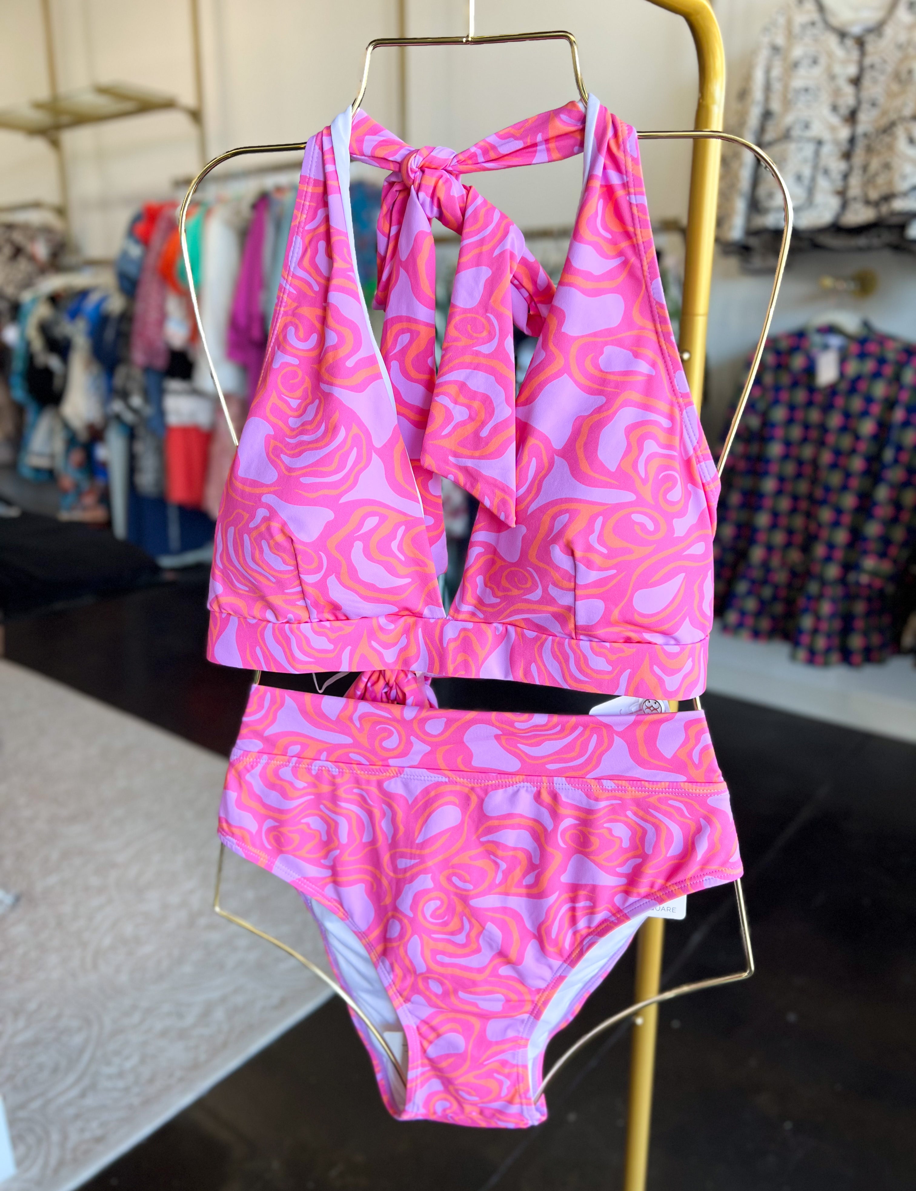Mary Square - Sandy Short Two Piece Swim Suit - Kristi - FINAL SALE-300 Athleisure/Lounge-MARY SQUARE-July & June Women's Fashion Boutique Located in San Antonio, Texas