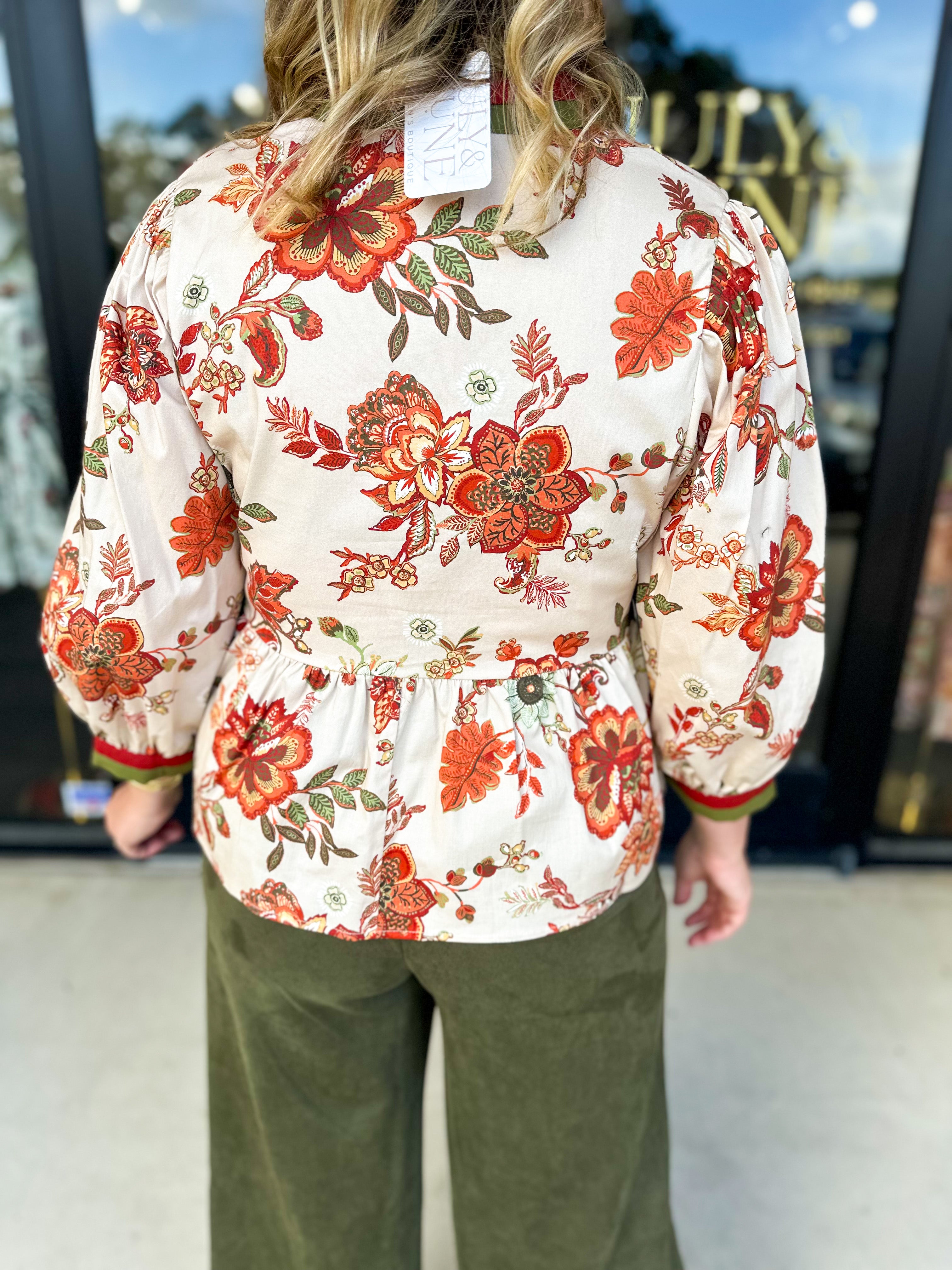 The Polly Peplum Blouse-200 Fashion Blouses-ENTRO-July & June Women's Fashion Boutique Located in San Antonio, Texas