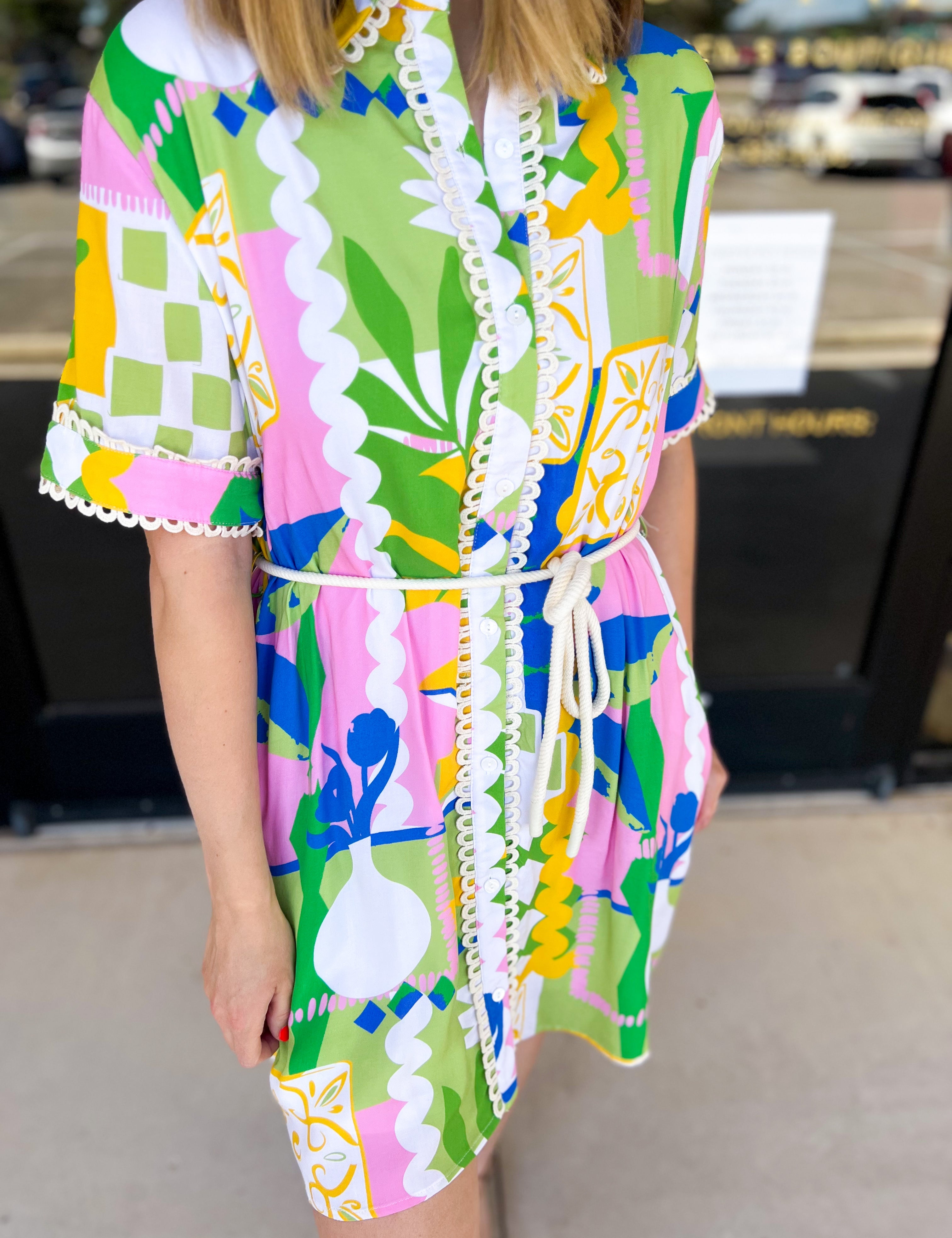 Geo Chic Mini Dress-510 Mini-ENTRO-July & June Women's Fashion Boutique Located in San Antonio, Texas