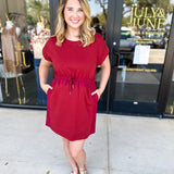 The Everyday Active Mini Dress - Burgundy-510 Mini-JODIFL-July & June Women's Fashion Boutique Located in San Antonio, Texas