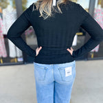 Kinsley Long Sleeve - Black-210 Casual Blouses-POLOGRAM-July & June Women's Fashion Boutique Located in San Antonio, Texas