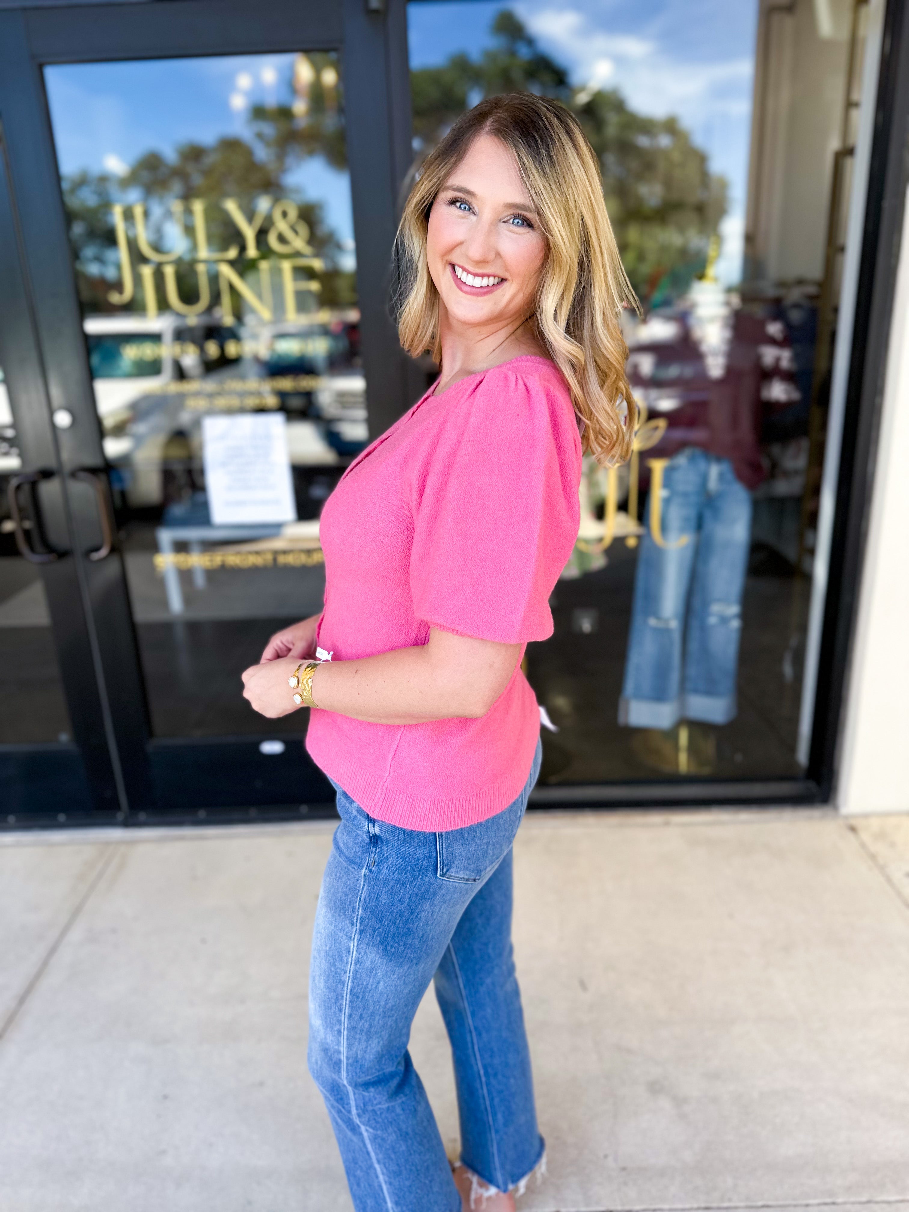 Bubblegum Pink Cardigan-230 Sweaters/Cardis-FATE-July & June Women's Fashion Boutique Located in San Antonio, Texas