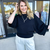 Fall's Favorite Sweater Top - Black-230 Sweaters/Cardis-FATE-July & June Women's Fashion Boutique Located in San Antonio, Texas