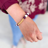 Michelle McDowell - Myles Bracelet - Maroon & White-110 Jewelry & Hair-Michelle McDowell-July & June Women's Fashion Boutique Located in San Antonio, Texas