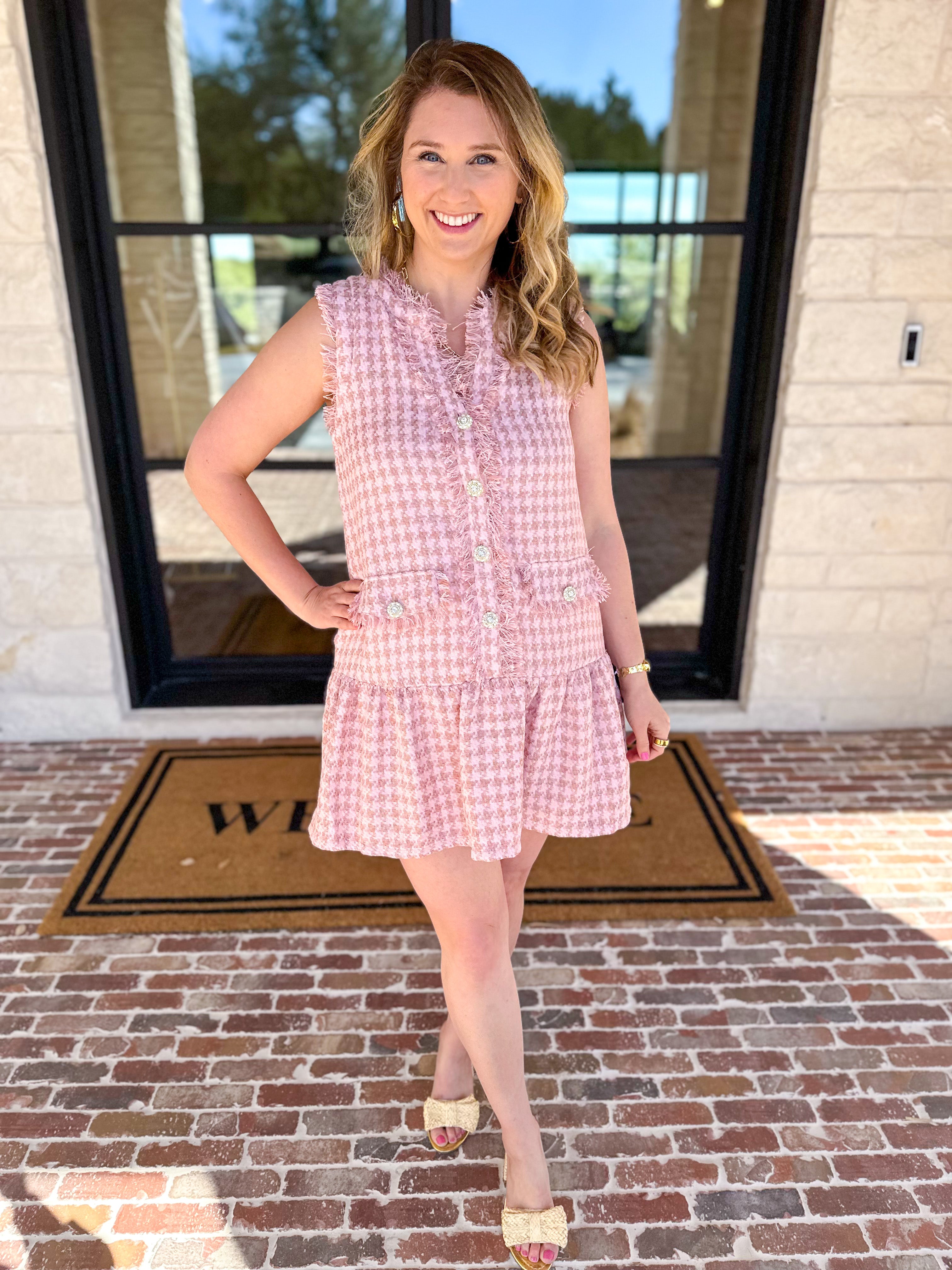 Pink Prep Mini Dress-510 Mini-TCEC-July & June Women's Fashion Boutique Located in San Antonio, Texas