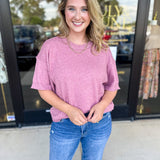 The Ella Knit Sweater Top - Mauve-230 Sweaters/Cardis-JODIFL-July & June Women's Fashion Boutique Located in San Antonio, Texas