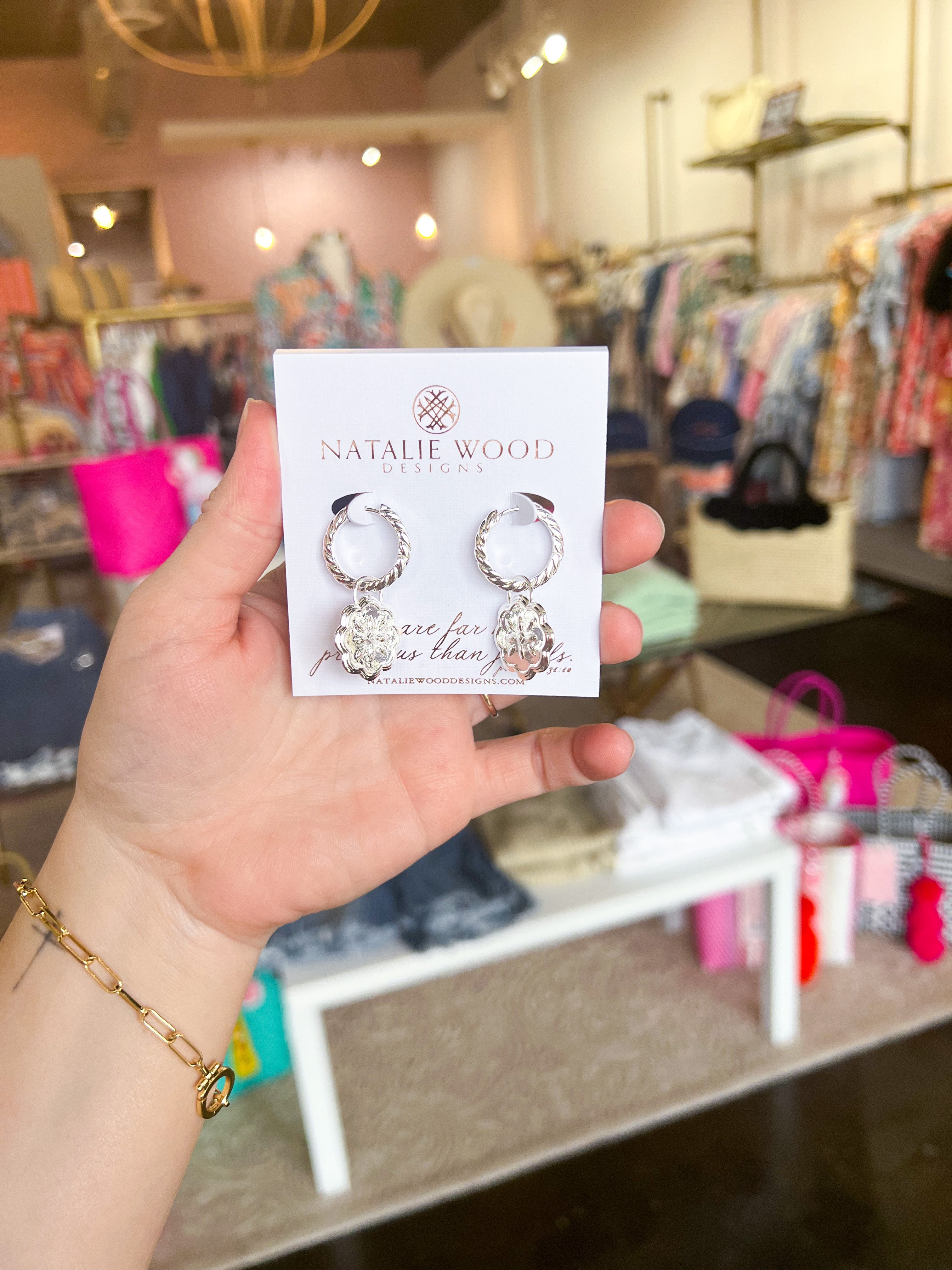Natalie Wood - Radiant Huggie Earrings in Silver-110 Jewelry & Hair-Natalie Wood-July & June Women's Fashion Boutique Located in San Antonio, Texas