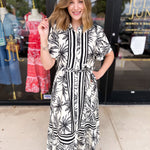 Palm City Midi Dress - Black-500 Midi-ENTRO-July & June Women's Fashion Boutique Located in San Antonio, Texas