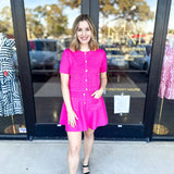 Posh Pink Short Sleeve Cardigan-230 Sweaters/Cardis-ENTRO-July & June Women's Fashion Boutique Located in San Antonio, Texas
