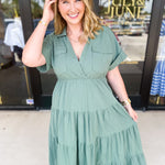 Vintage Green Midi Dress-500 Midi-LISTICLE-July & June Women's Fashion Boutique Located in San Antonio, Texas