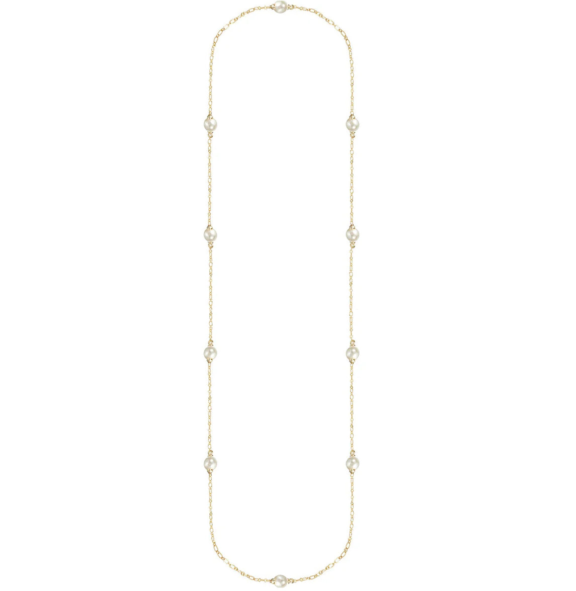Adorned Pearl Station Necklace-Gold-July & June Women's Boutique -July & June Women's Fashion Boutique Located in San Antonio, Texas