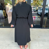 Classic Midi Dress - Black-500 Midi-JODIFL-July & June Women's Fashion Boutique Located in San Antonio, Texas