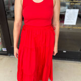The Summertime Savvy Midi Dress - Red-500 Midi-SKIES ARE BLUE-July & June Women's Fashion Boutique Located in San Antonio, Texas