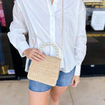 Pearl & Straw Purse-130 Accessories-SHIRALEAH-July & June Women's Fashion Boutique Located in San Antonio, Texas