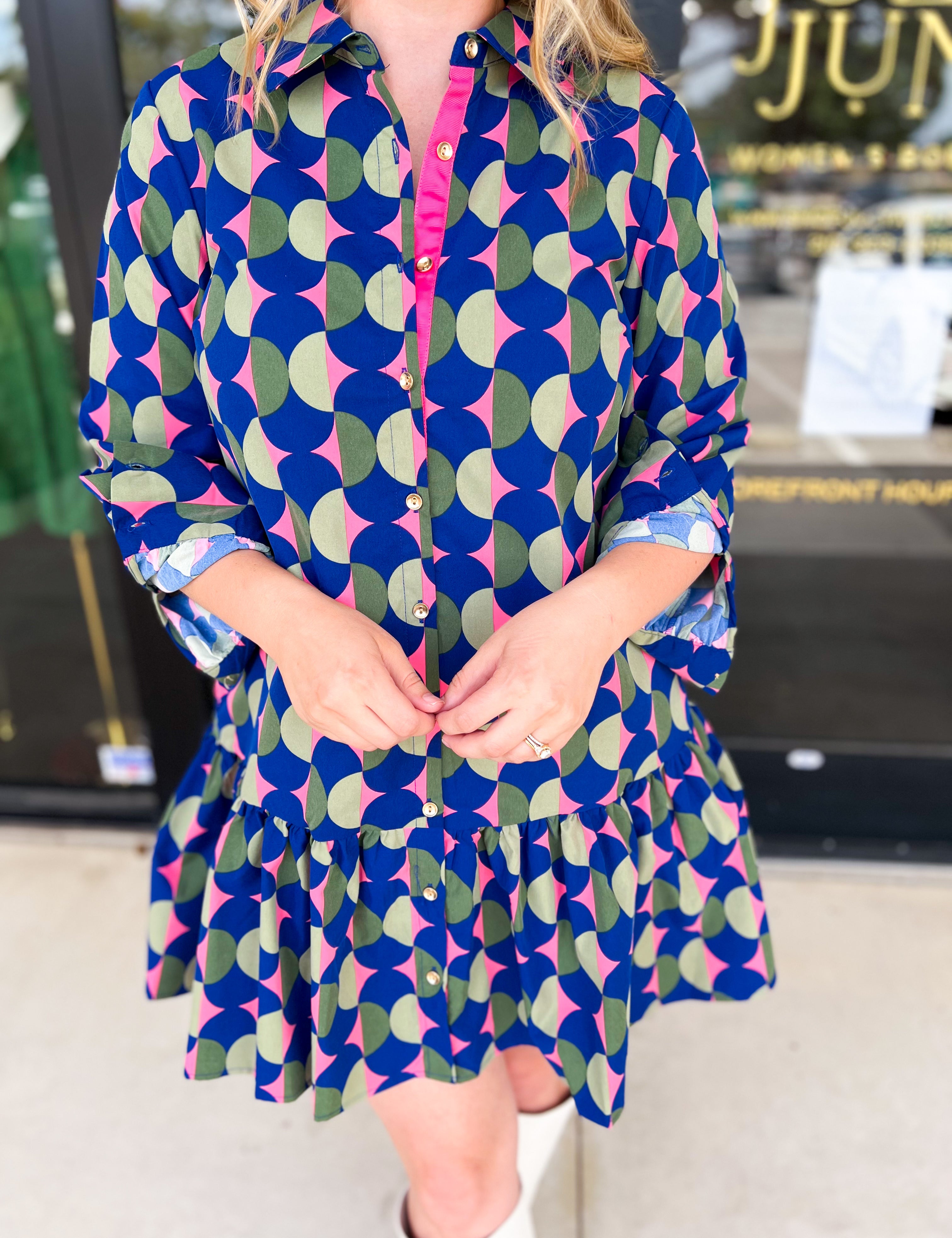 Mary Square - Abstract Fiona Mini Dress-510 Mini-MARY SQUARE-July & June Women's Fashion Boutique Located in San Antonio, Texas