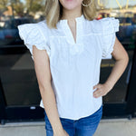 Classic Chic Blouse - Off White-200 Fashion Blouses-JODIFL-July & June Women's Fashion Boutique Located in San Antonio, Texas