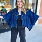 Short Sleeve Denim Jacket-600 Outerwear-TCEC-July & June Women's Fashion Boutique Located in San Antonio, Texas