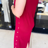 Casual Chic Midi Dress - Cherry-500 Midi-ENTRO-July & June Women's Fashion Boutique Located in San Antonio, Texas