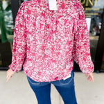 Mary Square - Brianna Pink Blouse-200 Fashion Blouses-MARY SQUARE-July & June Women's Fashion Boutique Located in San Antonio, Texas