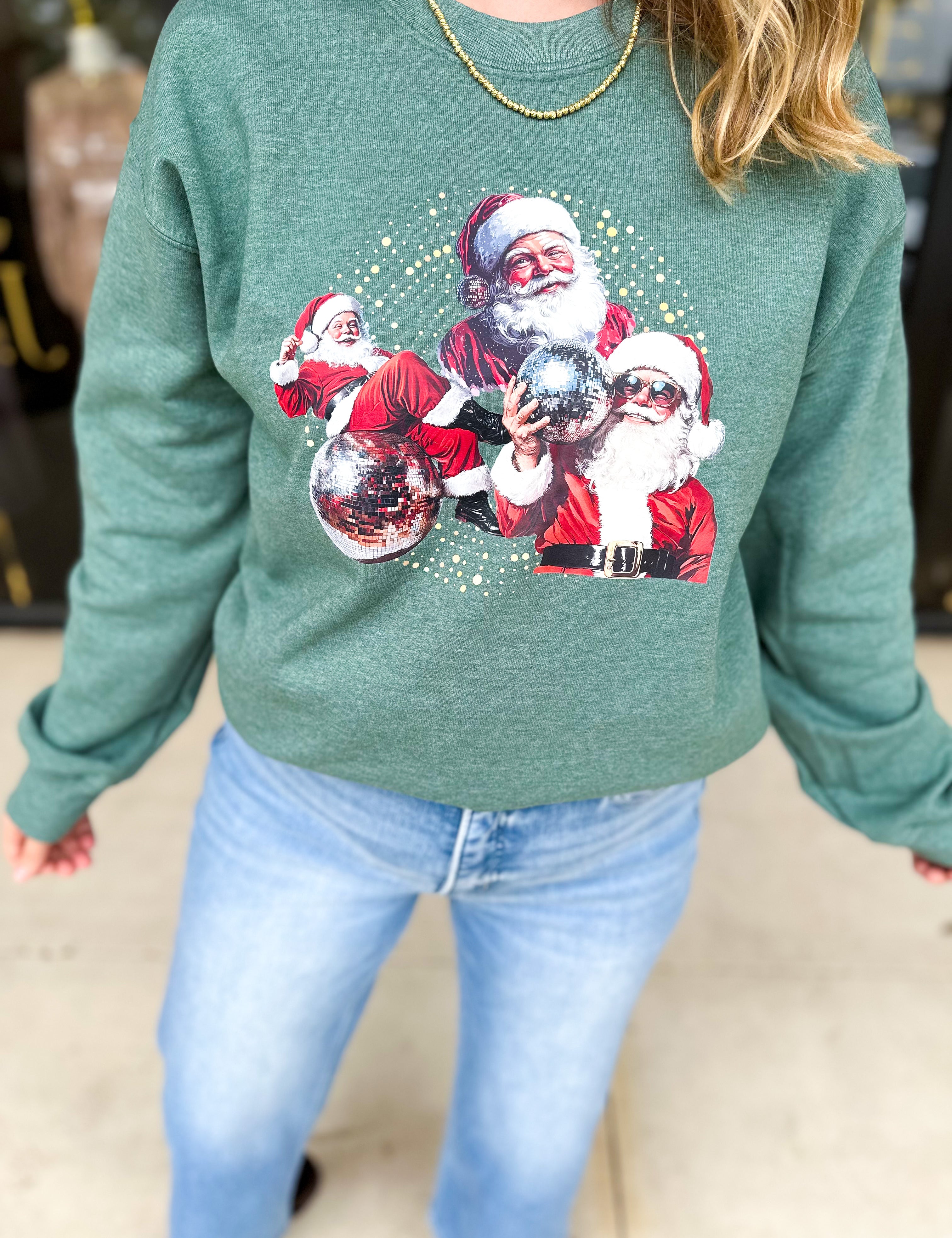 Santa Disco Pullover Jacket-230 Sweaters/Cardis-Small Town Society-July & June Women's Fashion Boutique Located in San Antonio, Texas