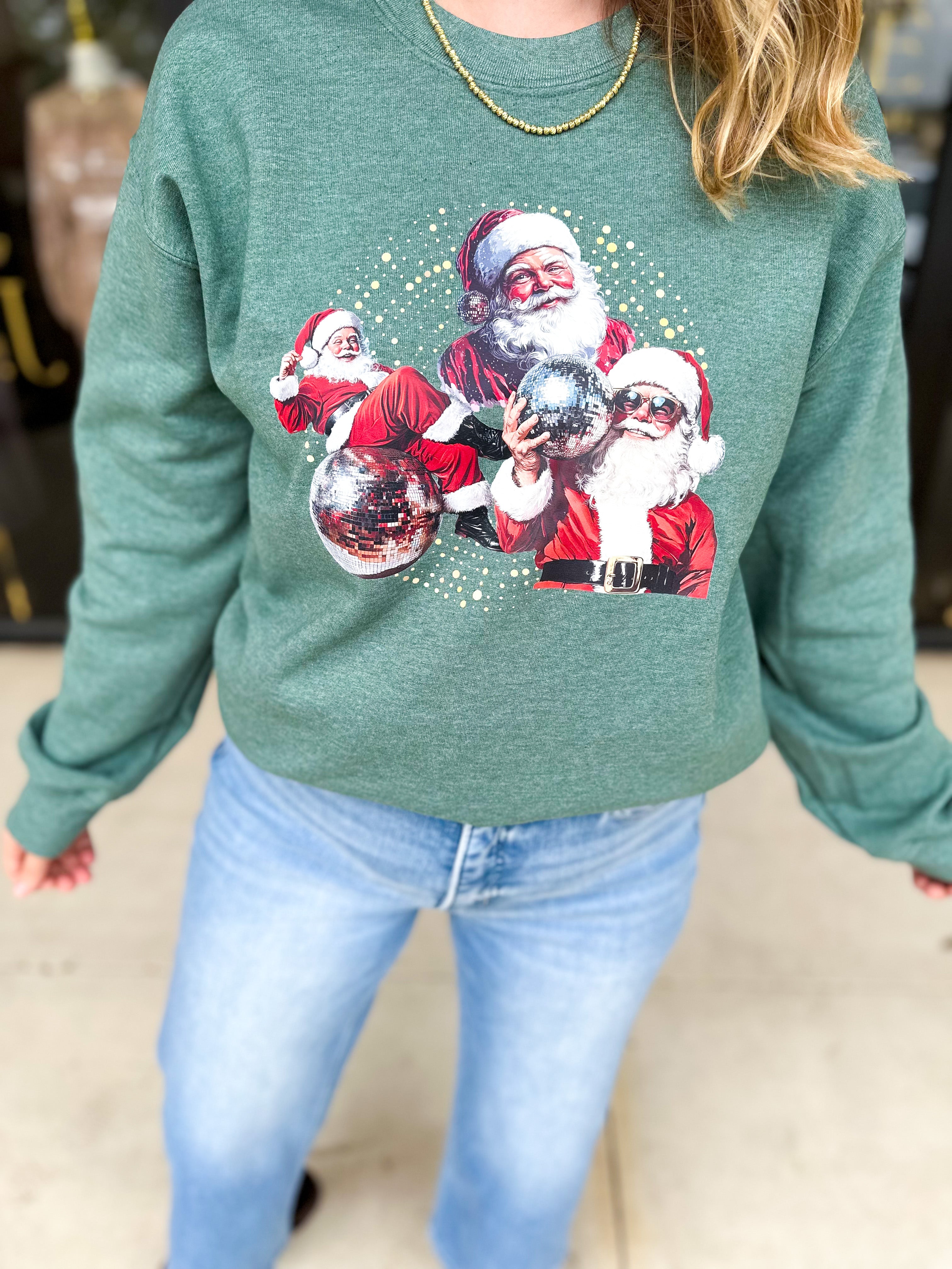 Santa Disco Pullover Jacket-230 Sweaters/Cardis-Small Town Society-July & June Women's Fashion Boutique Located in San Antonio, Texas