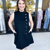 THML - Black Chic Mini Dress-510 Mini-THML-July & June Women's Fashion Boutique Located in San Antonio, Texas