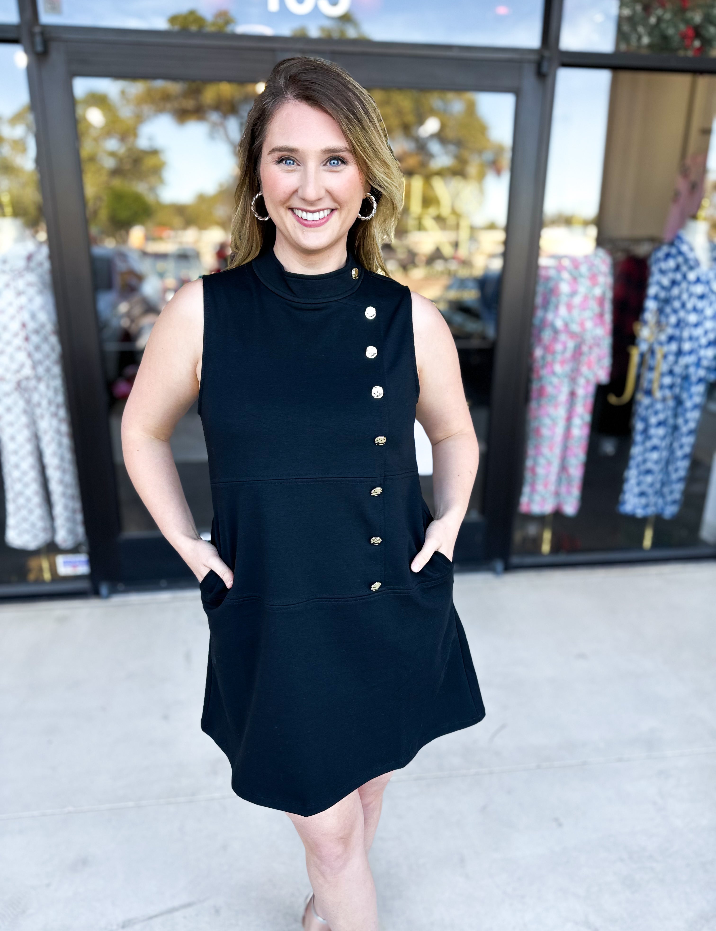 THML - Black Chic Mini Dress-510 Mini-THML-July & June Women's Fashion Boutique Located in San Antonio, Texas