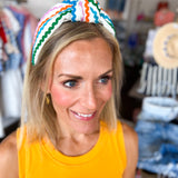 Ric Rac Knotted Headband - Multi-130 Accessories-SHIRALEAH-July & June Women's Fashion Boutique Located in San Antonio, Texas
