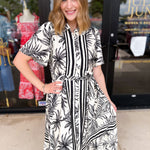 Palm City Midi Dress - Black-500 Midi-ENTRO-July & June Women's Fashion Boutique Located in San Antonio, Texas