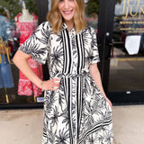 Palm City Midi Dress - Black-500 Midi-ENTRO-July & June Women's Fashion Boutique Located in San Antonio, Texas