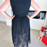 Elegant Lace Midi Dress - Black-500 Midi-FATE-July & June Women's Fashion Boutique Located in San Antonio, Texas