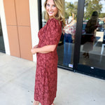 Fall Lace Midi Dress - Rose-500 Midi-POLOGRAM-July & June Women's Fashion Boutique Located in San Antonio, Texas