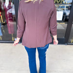 The Blair Blazer - Espresso-600 Outerwear-SKIES ARE BLUE-July & June Women's Fashion Boutique Located in San Antonio, Texas