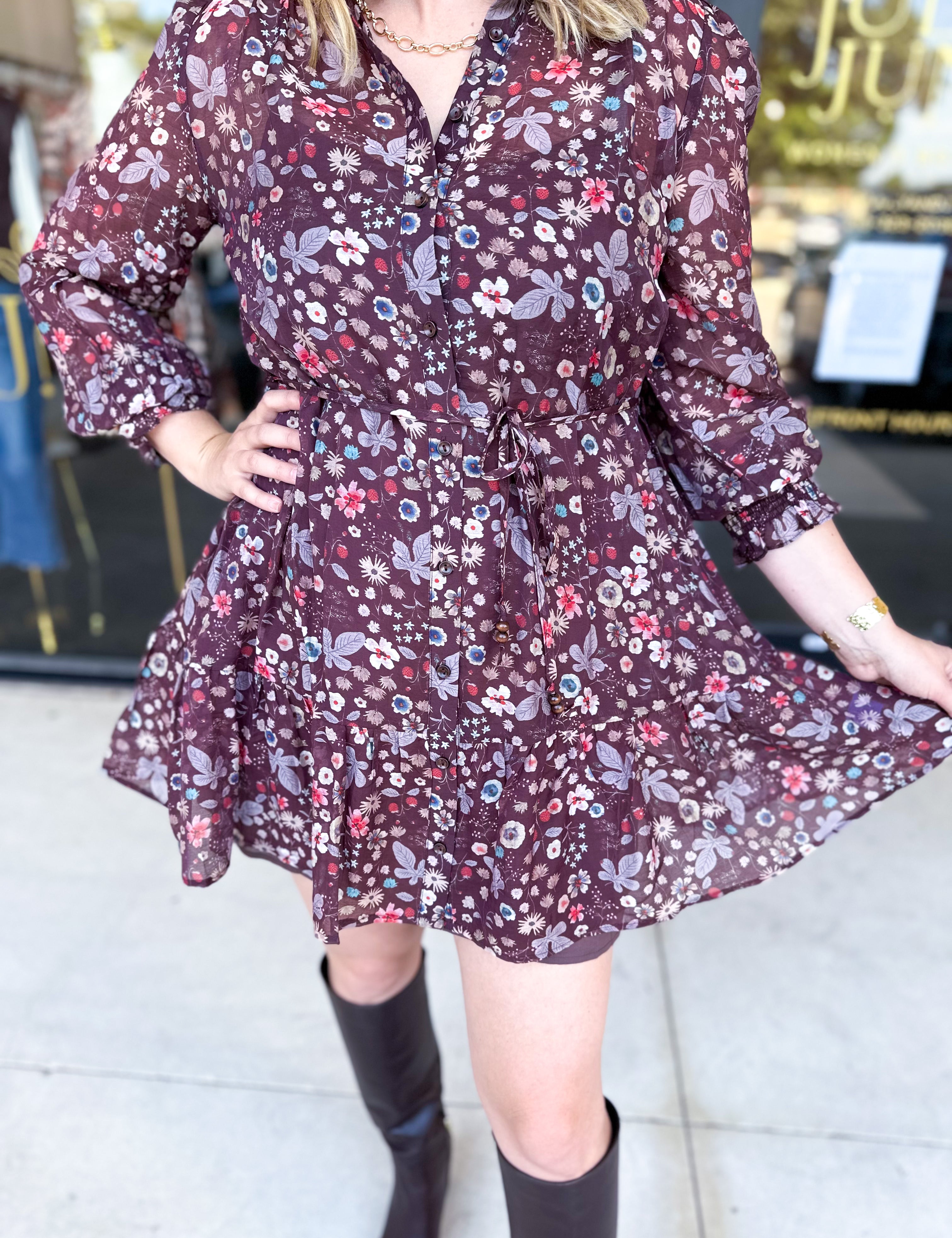 Ester Floral Mini Dress-510 Mini-FATE-July & June Women's Fashion Boutique Located in San Antonio, Texas