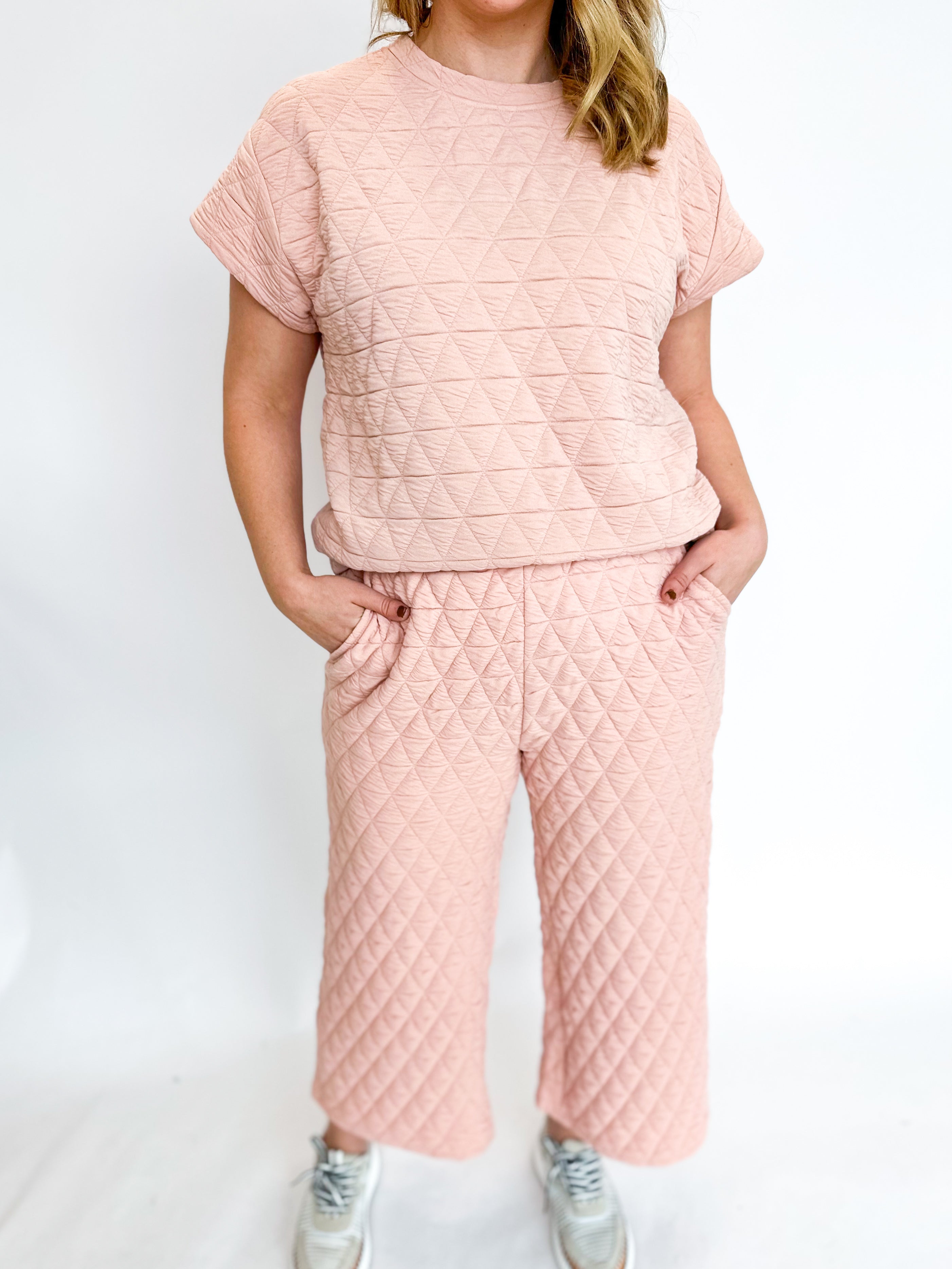 Quilted Set - The Abby-300 Athleisure/Lounge-SEE AND BE SEEN-July & June Women's Fashion Boutique Located in San Antonio, Texas