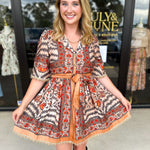 Charcoal Boho Mini Dress-510 Mini-ENTRO-July & June Women's Fashion Boutique Located in San Antonio, Texas